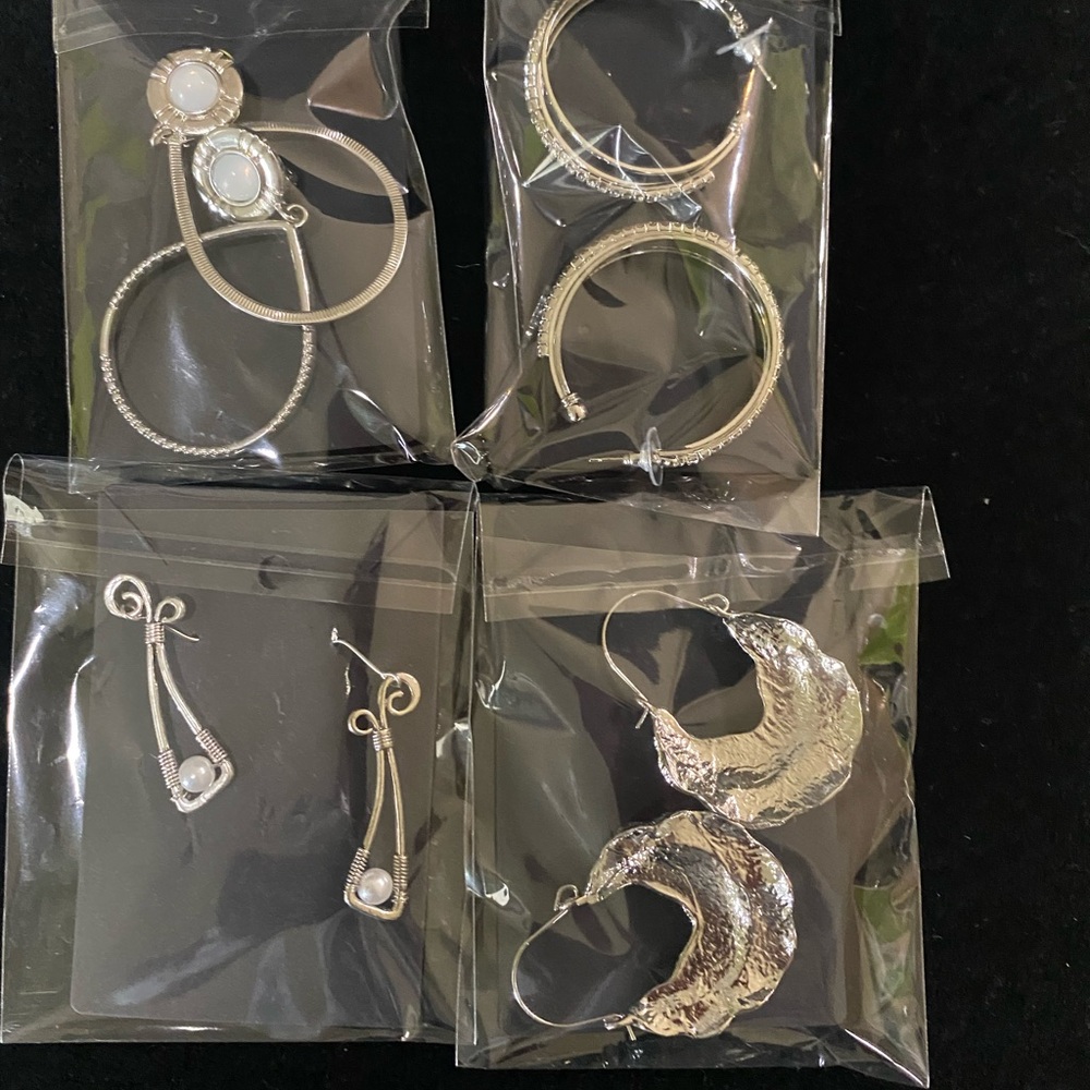 Silver Hoop and Drop Earrings Collection
